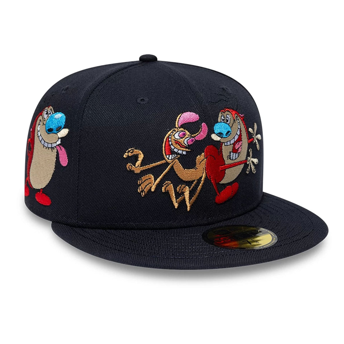 Ren & Stimpy Happy Happy Joy Joy Navy 59FIFTY Fitted Cap-zelvios