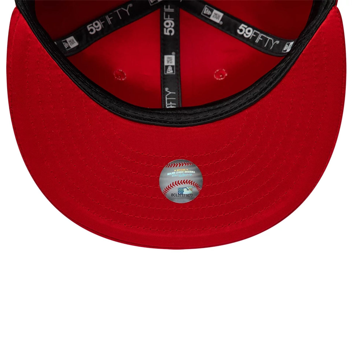 New York Yankees MLB Satin Red 59FIFTY Fitted Cap-zelvios