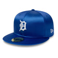Detroit Tigers MLB Satin Blue 59FIFTY Fitted Cap-kentox