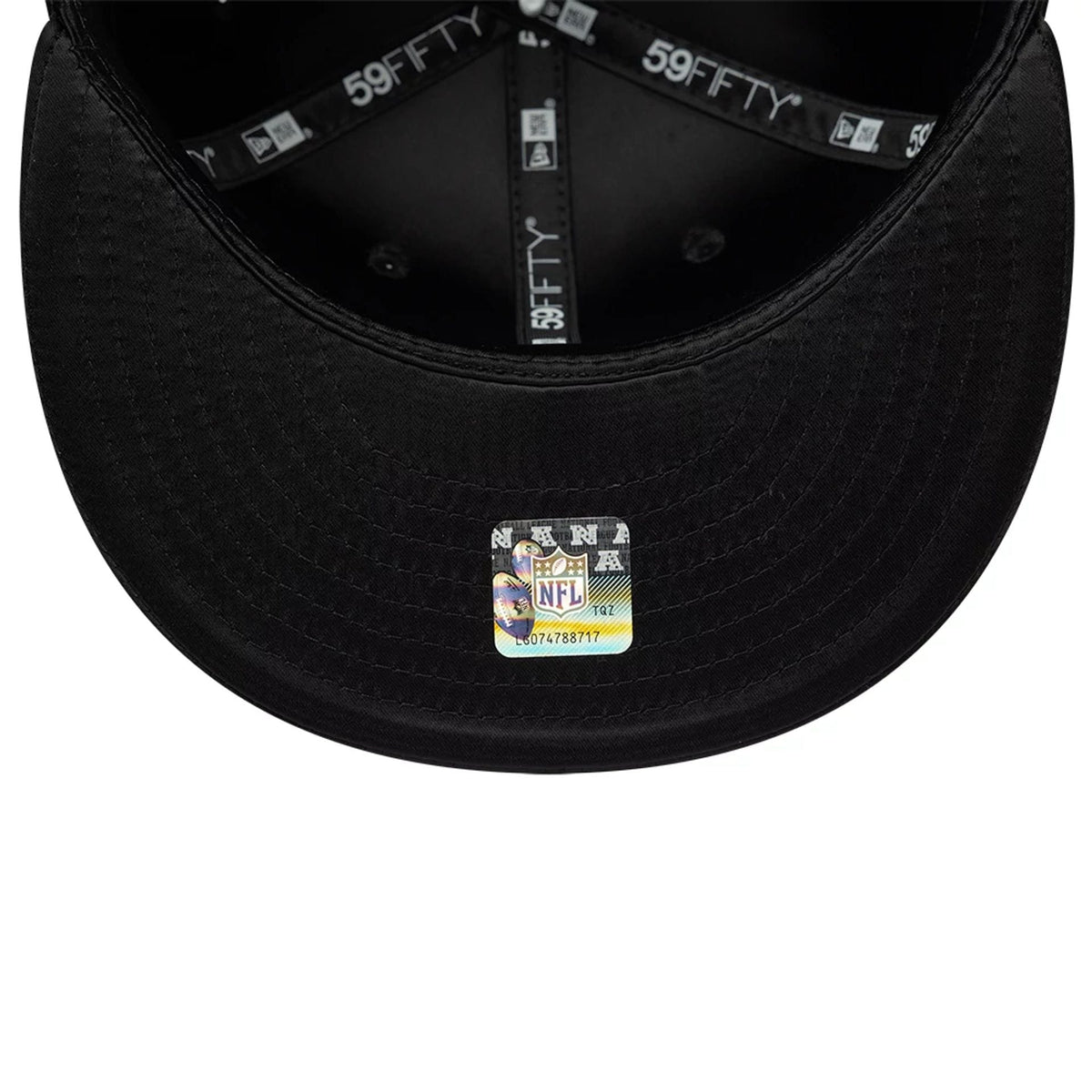 Philadelphia Eagles NFL Satin Black 59FIFTY Fitted Cap-zelvios