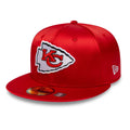 Kansas City Chiefs NFL Satin Red 59FIFTY Fitted Cap-zelvios