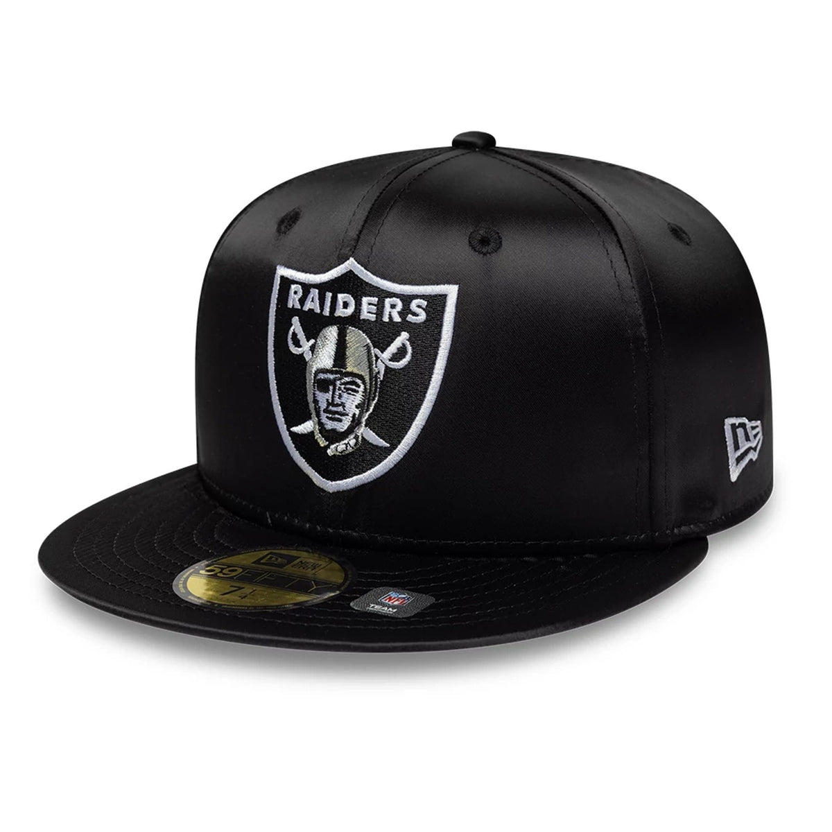 Las Vegas Raiders NFL Satin Black 59FIFTY Fitted Cap-zelvios