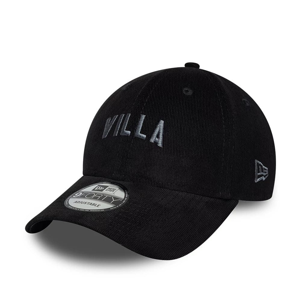 Aston Villa FC Cord Black 9FORTY Adjustable Cap-zelvios