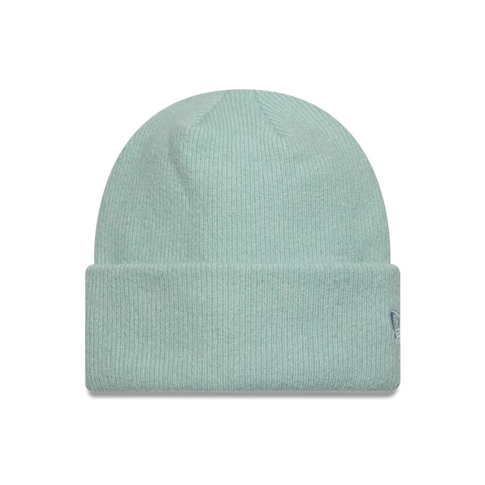 New Era Mohair Pastel Blue Wide Cuff Knit Beanie Hat-zelvios