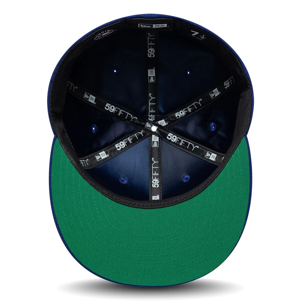 LA Dodgers MLB Sidepatch Satin Lined Dark Blue 59FIFTY Fitted Cap-zelvios