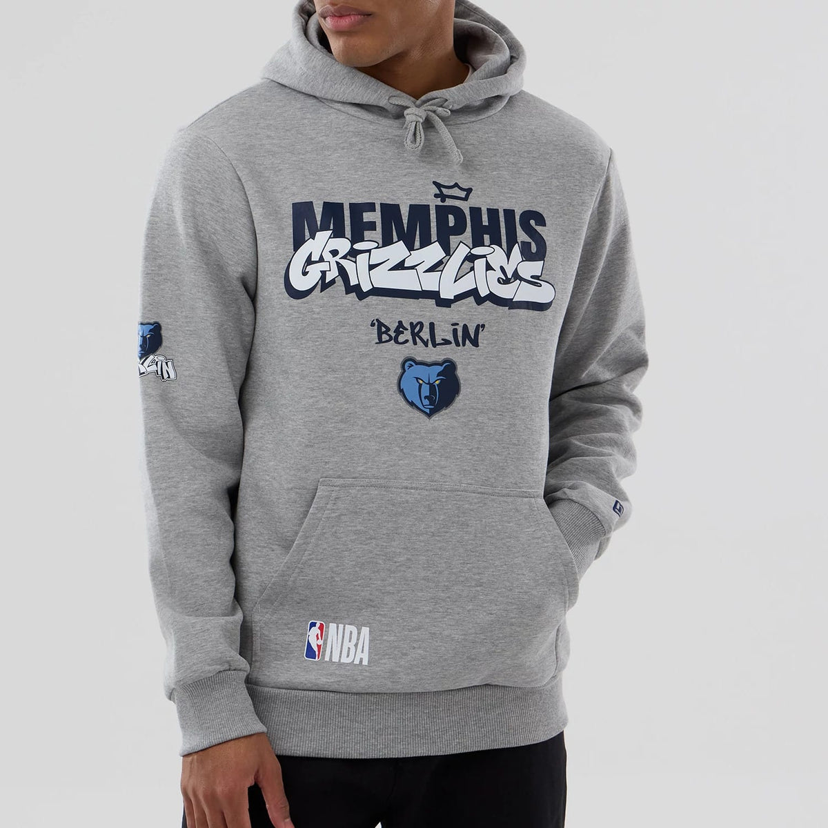 Memphis Grizzlies NBA Berlin Game 2026 Grey Pullover Hoodie-zelvios