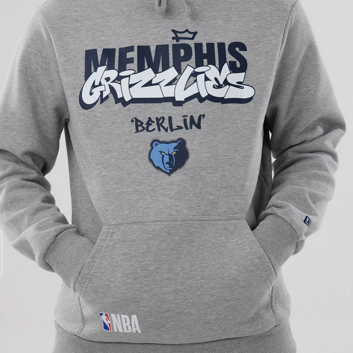 Memphis Grizzlies NBA Berlin Game 2026 Grey Pullover Hoodie-zelvios