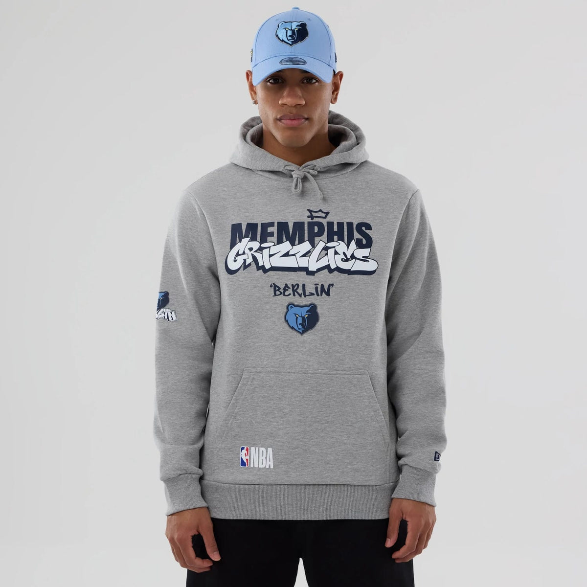 Memphis Grizzlies NBA Berlin Game 2026 Grey Pullover Hoodie-zelvios