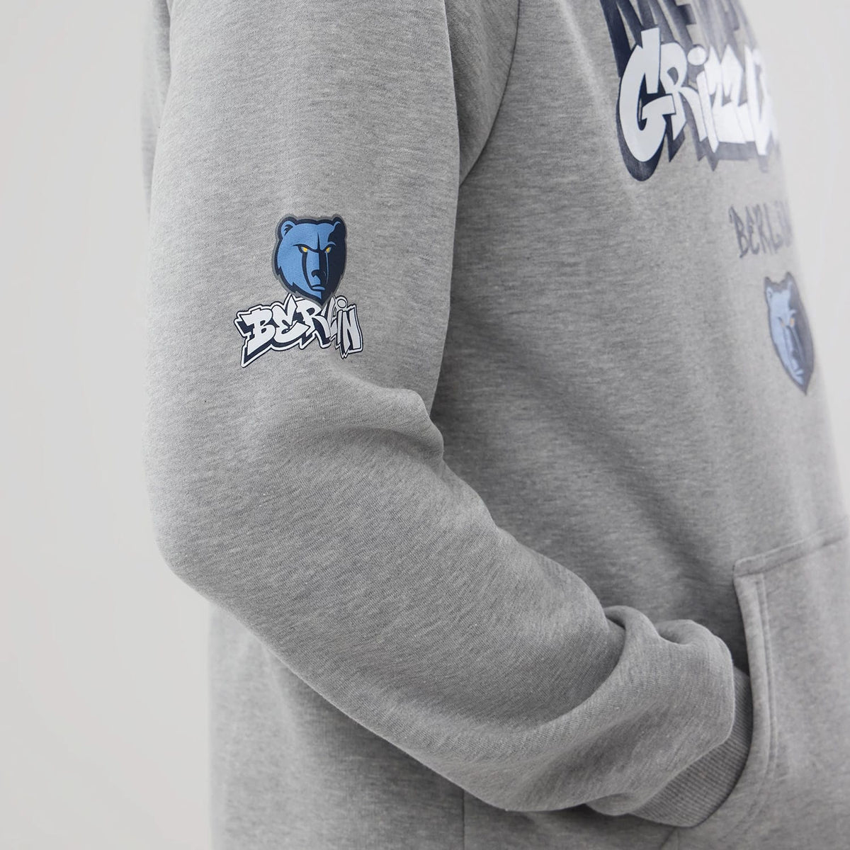 Memphis Grizzlies NBA Berlin Game 2026 Grey Pullover Hoodie-zelvios