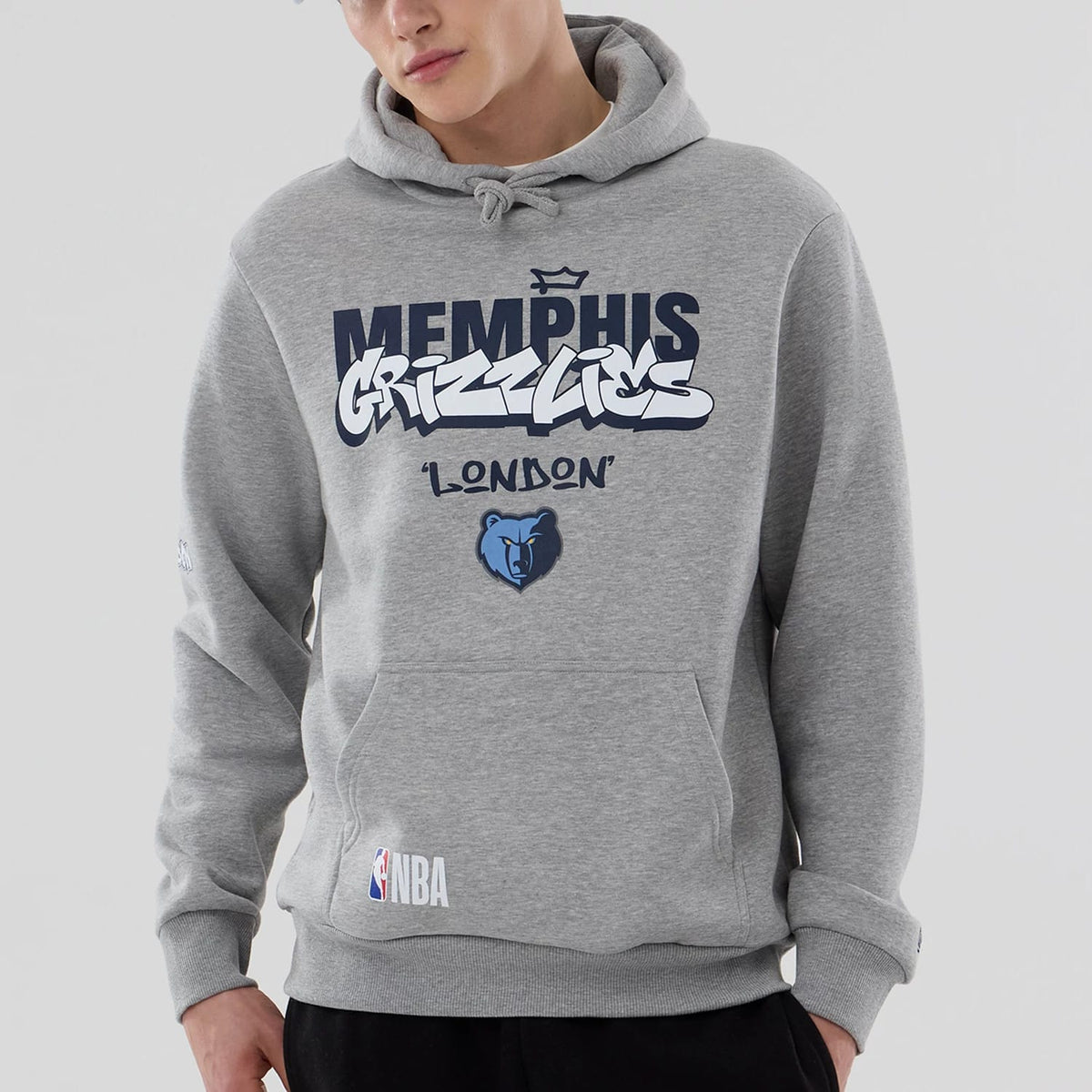 Memphis Grizzlies NBA London Game 2026 Grey Pullover Hoodie-zelvios