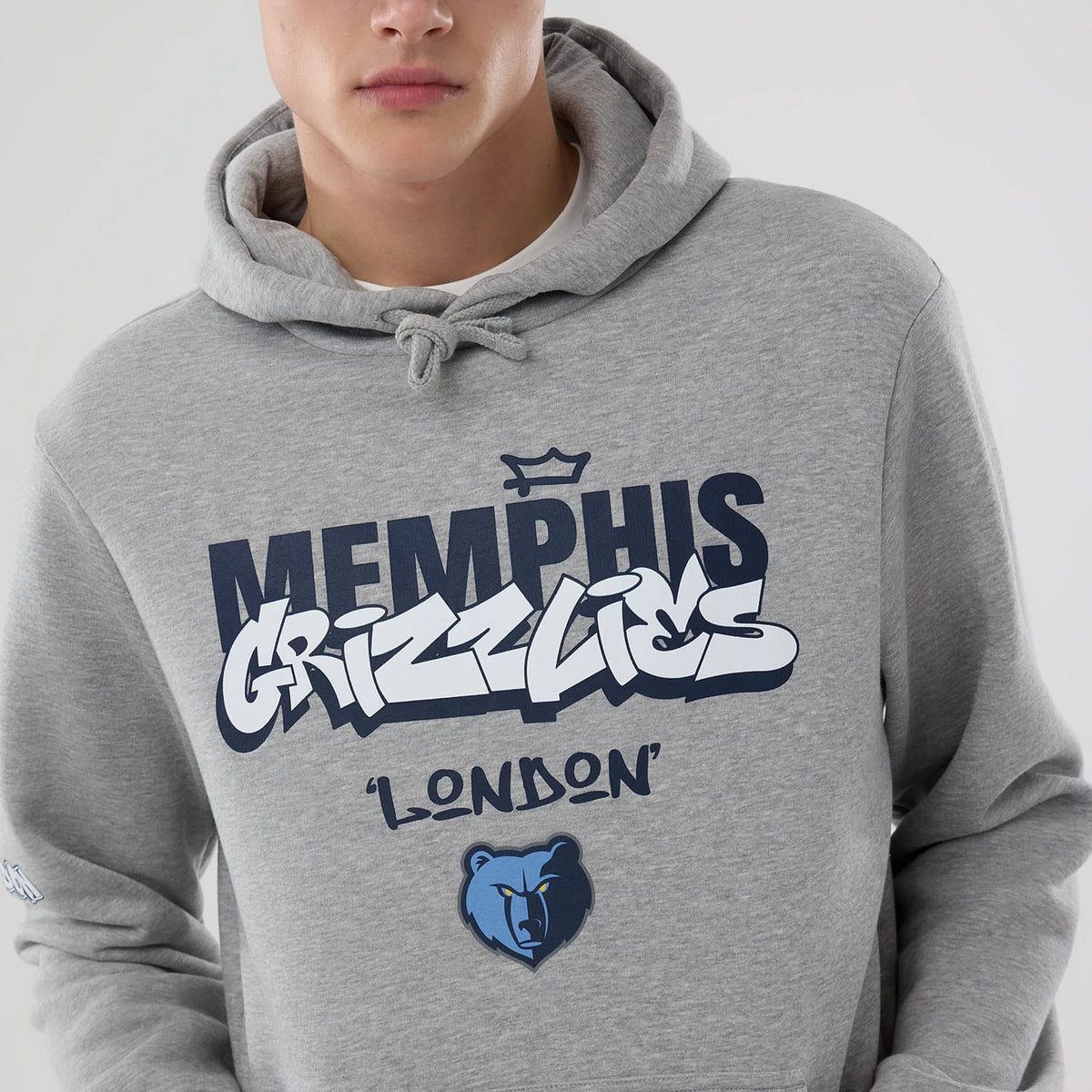 Memphis Grizzlies NBA London Game 2026 Grey Pullover Hoodie-zelvios