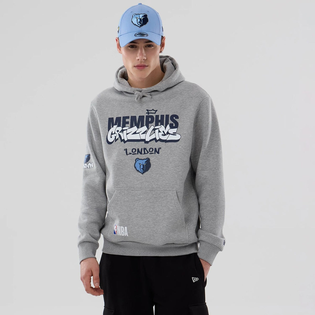 Memphis Grizzlies NBA London Game 2026 Grey Pullover Hoodie-zelvios