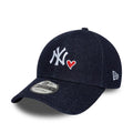 New York Yankees MLB Denim Heart Navy 9FORTY Adjustable Cap-zelvios