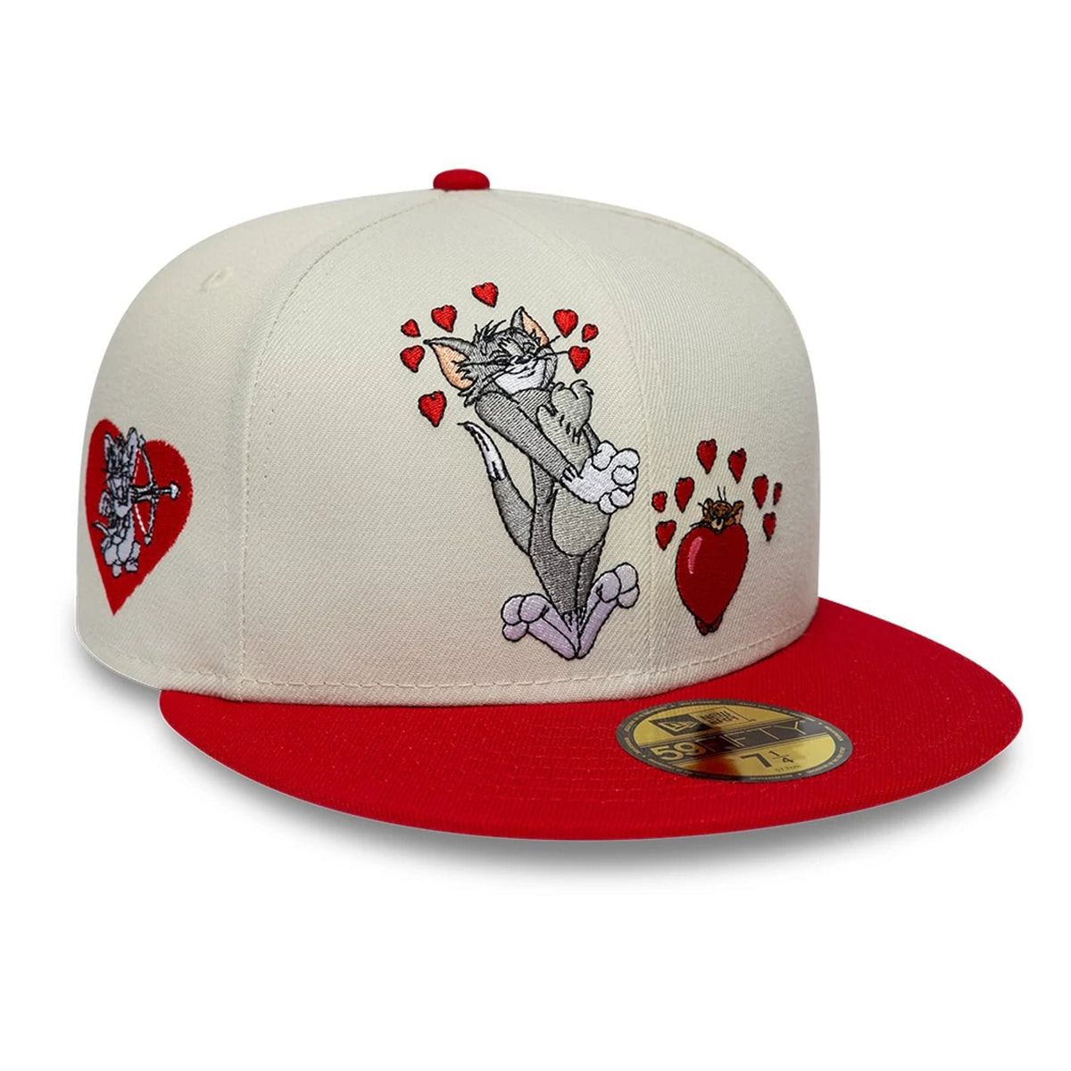 Tom & Jerry Heart Cream 59FIFTY Fitted Cap-zelvios