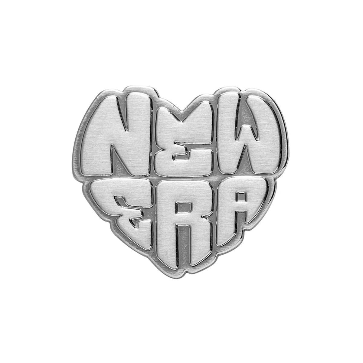 New Era Heart Silver Pin Badge-zelvios