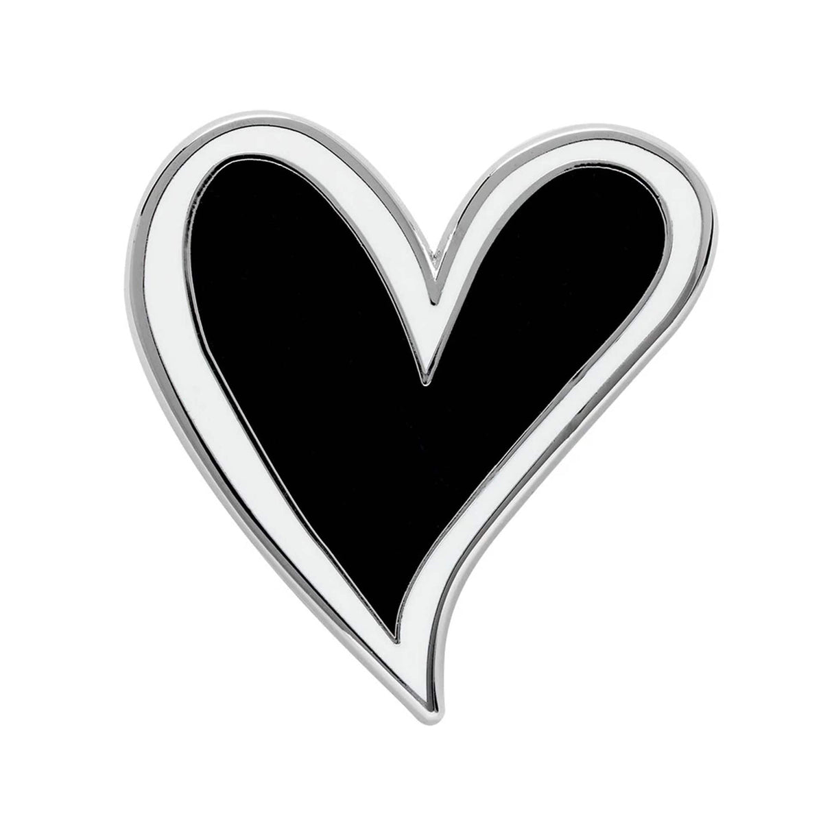 New Era Heart Black Pin Badge-zelvios
