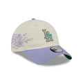 LA Dodgers MLB Lavender Flowers White Casual Classic Adjustable Cap-zelvios