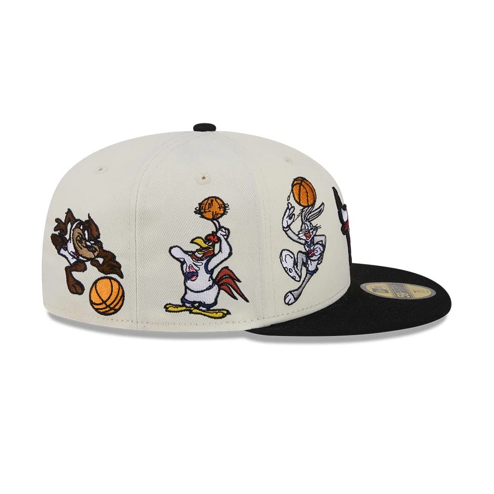 Chicago Bulls Space Jam Tune Squad White 59FIFTY Fitted Cap-zelvios