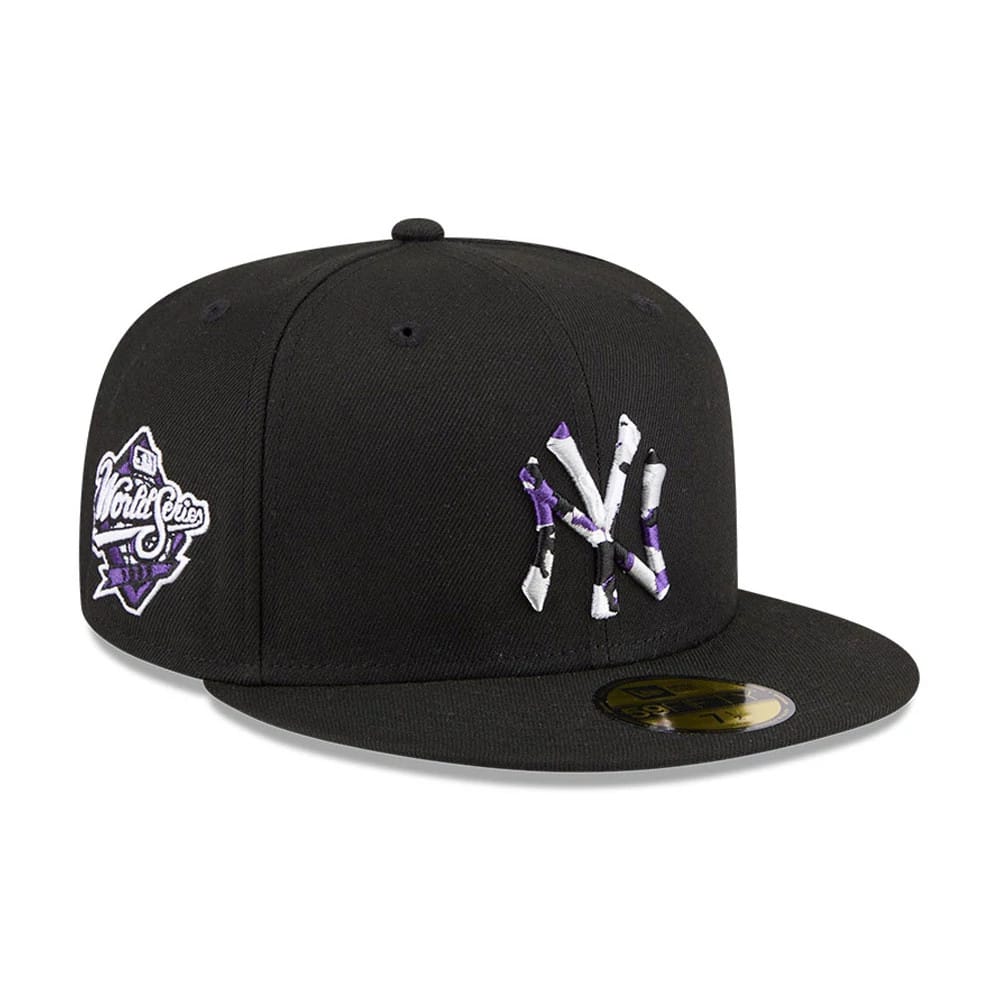 New York Yankees MLB Camo Infill Black 59FIFTY Fitted Cap-zelvios