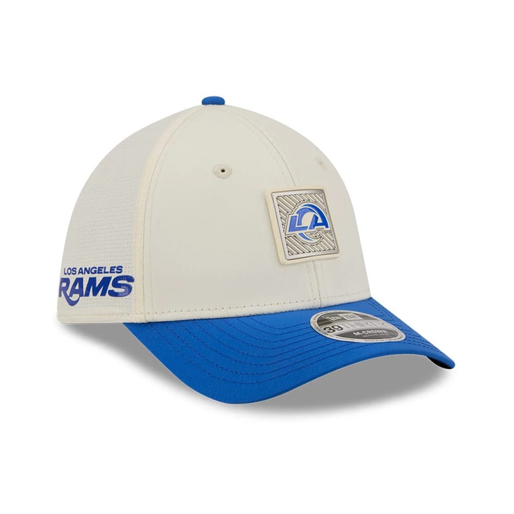 LA Rams NFL Training 2026 White 39THIRTY M-Crown Stretch Fit Cap-zelvios