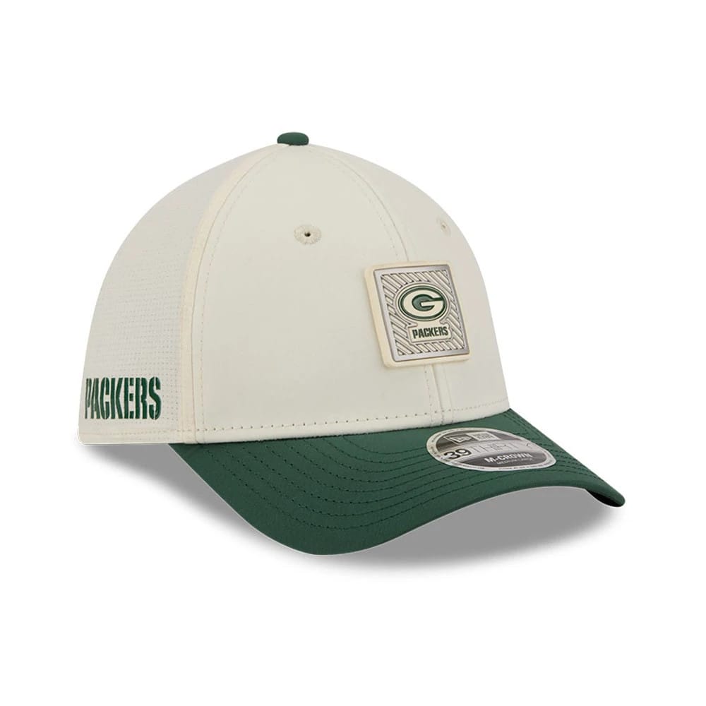 Green Bay Packers NFL Training 2026 White 39THIRTY M-Crown Stretch Fit Cap-kentox