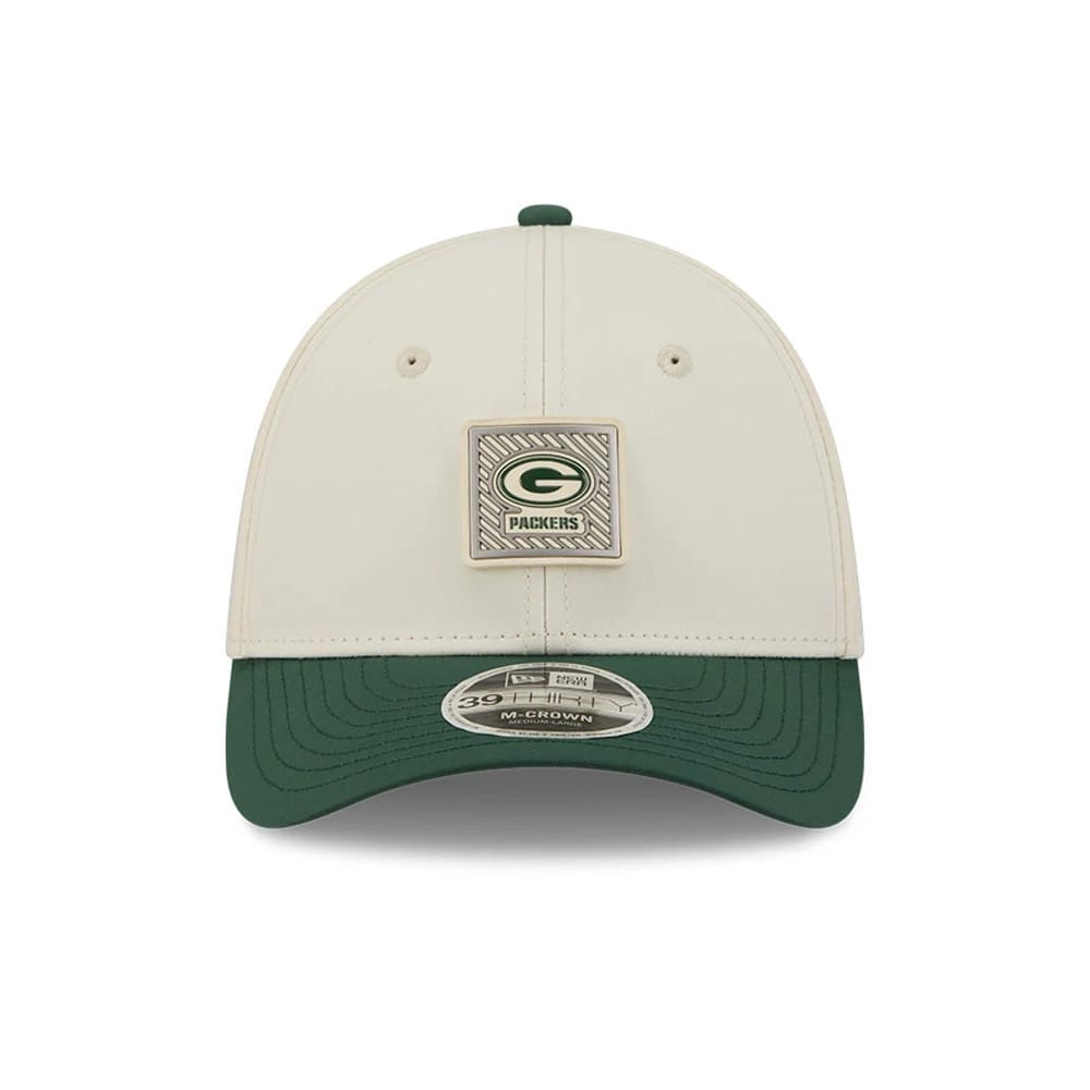 Green Bay Packers NFL Training 2026 White 39THIRTY M-Crown Stretch Fit Cap-kentox