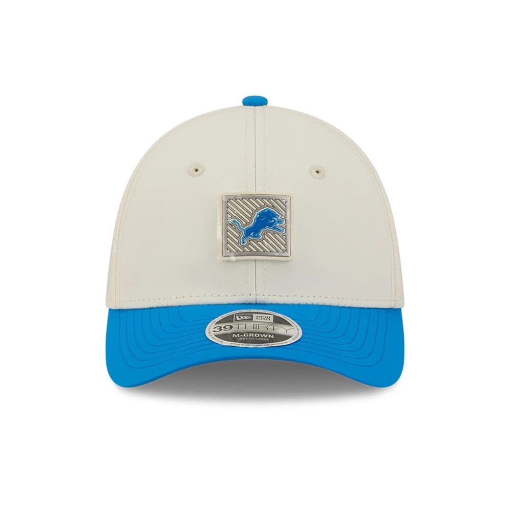 Detroit Lions NFL Training 2026 White 39THIRTY M-Crown Stretch Fit Cap-kentox