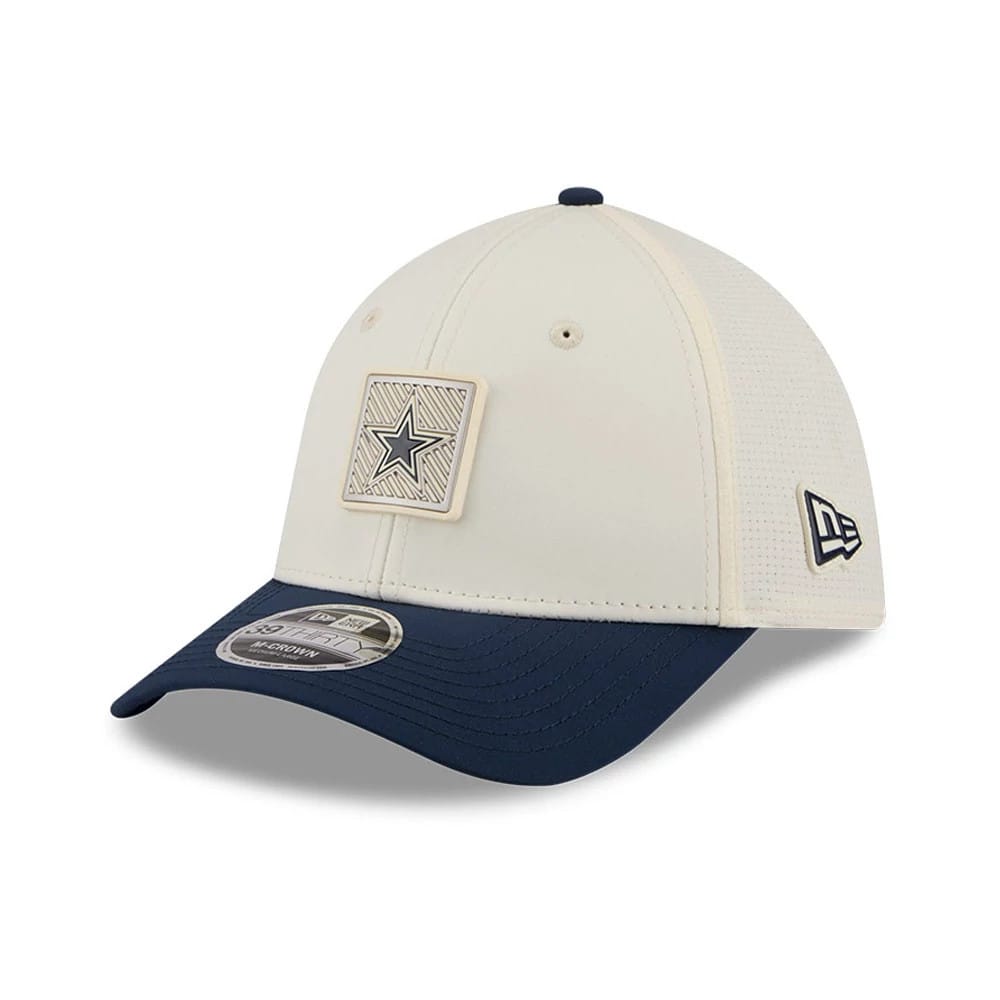 Dallas Cowboys NFL Training 2026 White 39THIRTY M-Crown Stretch Fit Cap-kentox