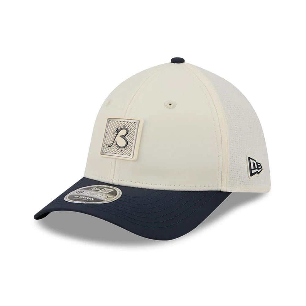 Chicago Bears NFL Training 2026 White 39THIRTY M-Crown Stretch Fit Cap-zelvios