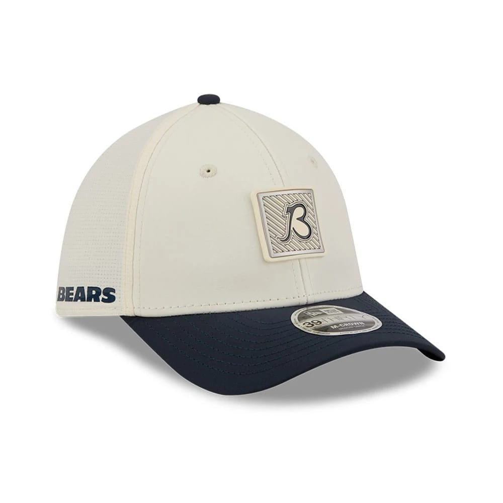 Chicago Bears NFL Training 2026 White 39THIRTY M-Crown Stretch Fit Cap-zelvios
