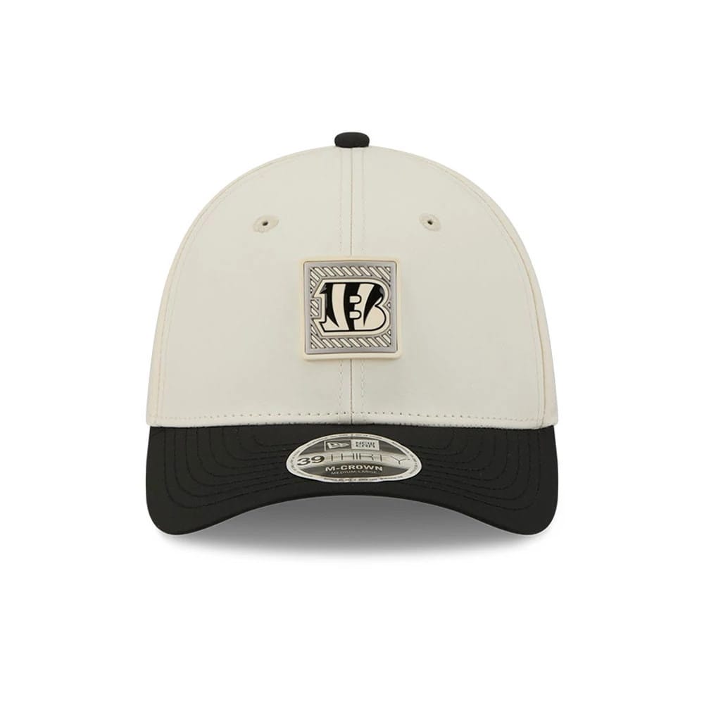 Cincinnati Bengals NFL Training 2026 White 39THIRTY M-Crown Stretch Fit Cap-kentox