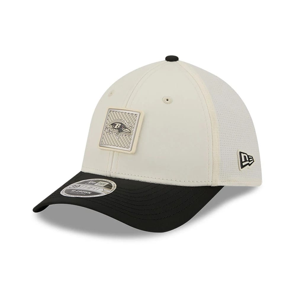 Baltimore Ravens NFL Training 2026 White 39THIRTY M-Crown Stretch Fit Cap-zelvios
