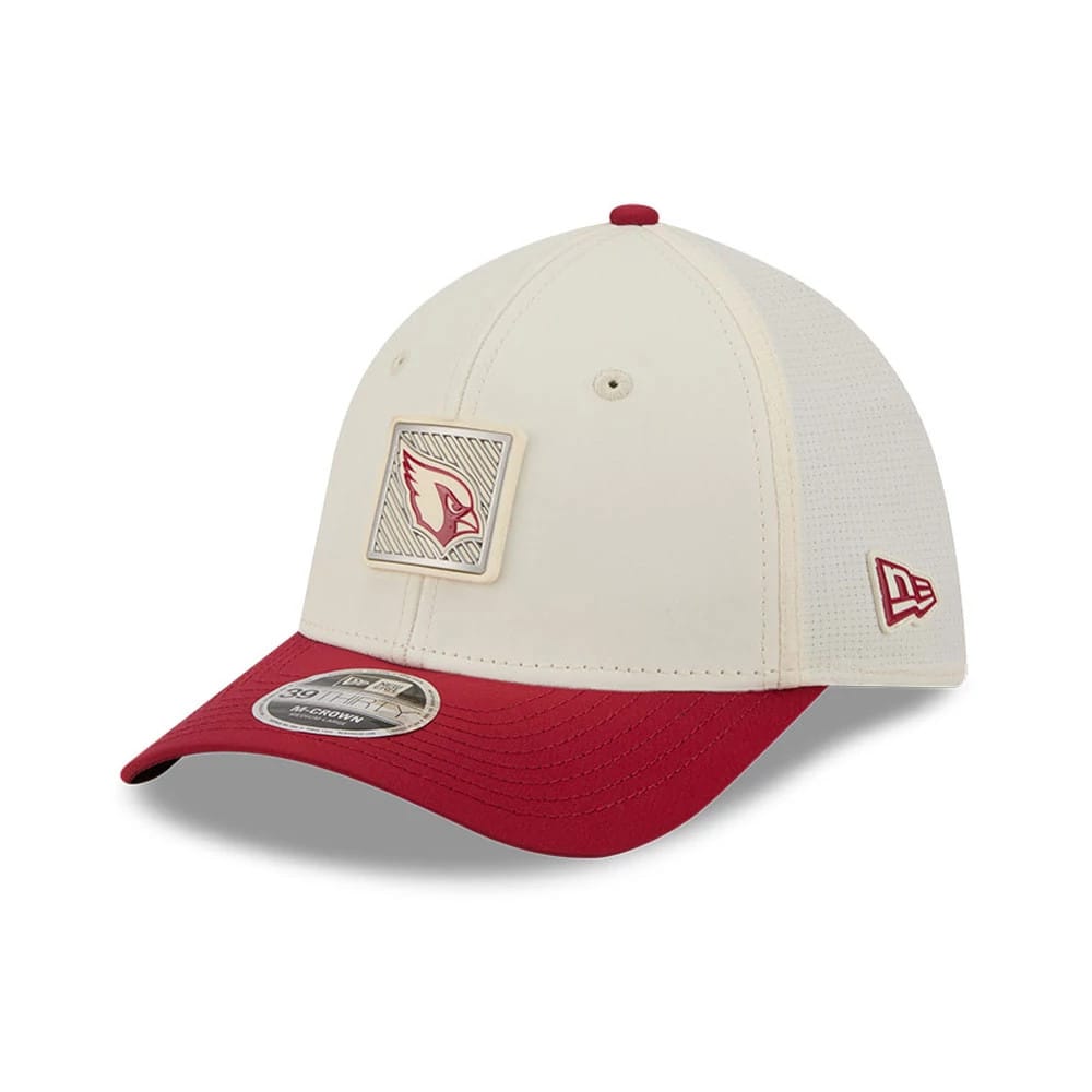 Arizona Cardinals NFL Training 2026 White 39THIRTY M-Crown Stretch Fit Cap-zelvios