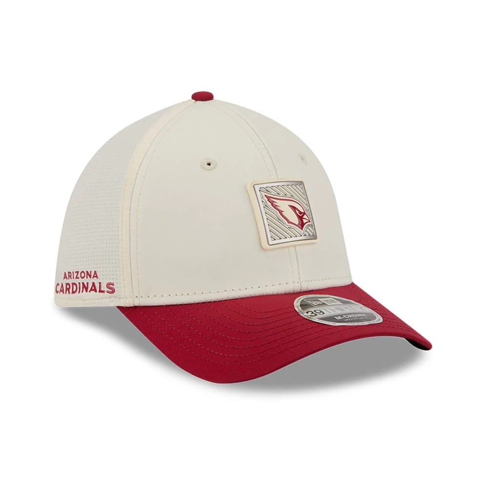 Arizona Cardinals NFL Training 2026 White 39THIRTY M-Crown Stretch Fit Cap-zelvios