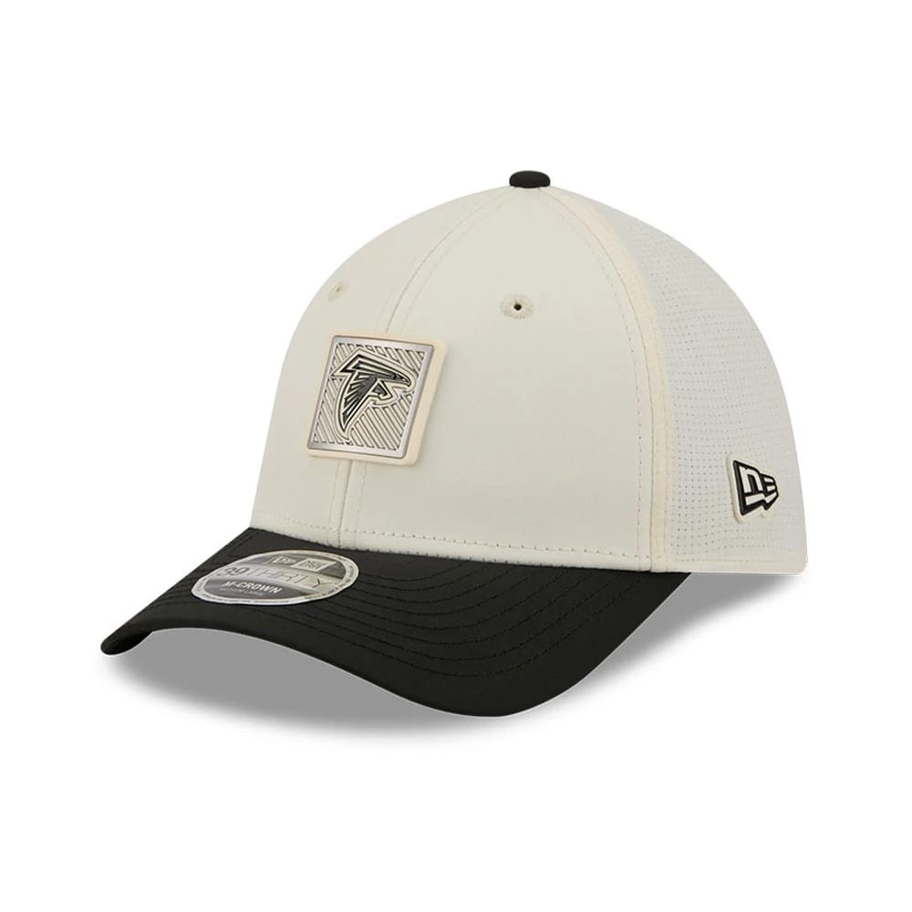 Atlanta Falcons NFL Training 2026 White 39THIRTY M-Crown Stretch Fit Cap-zelvios