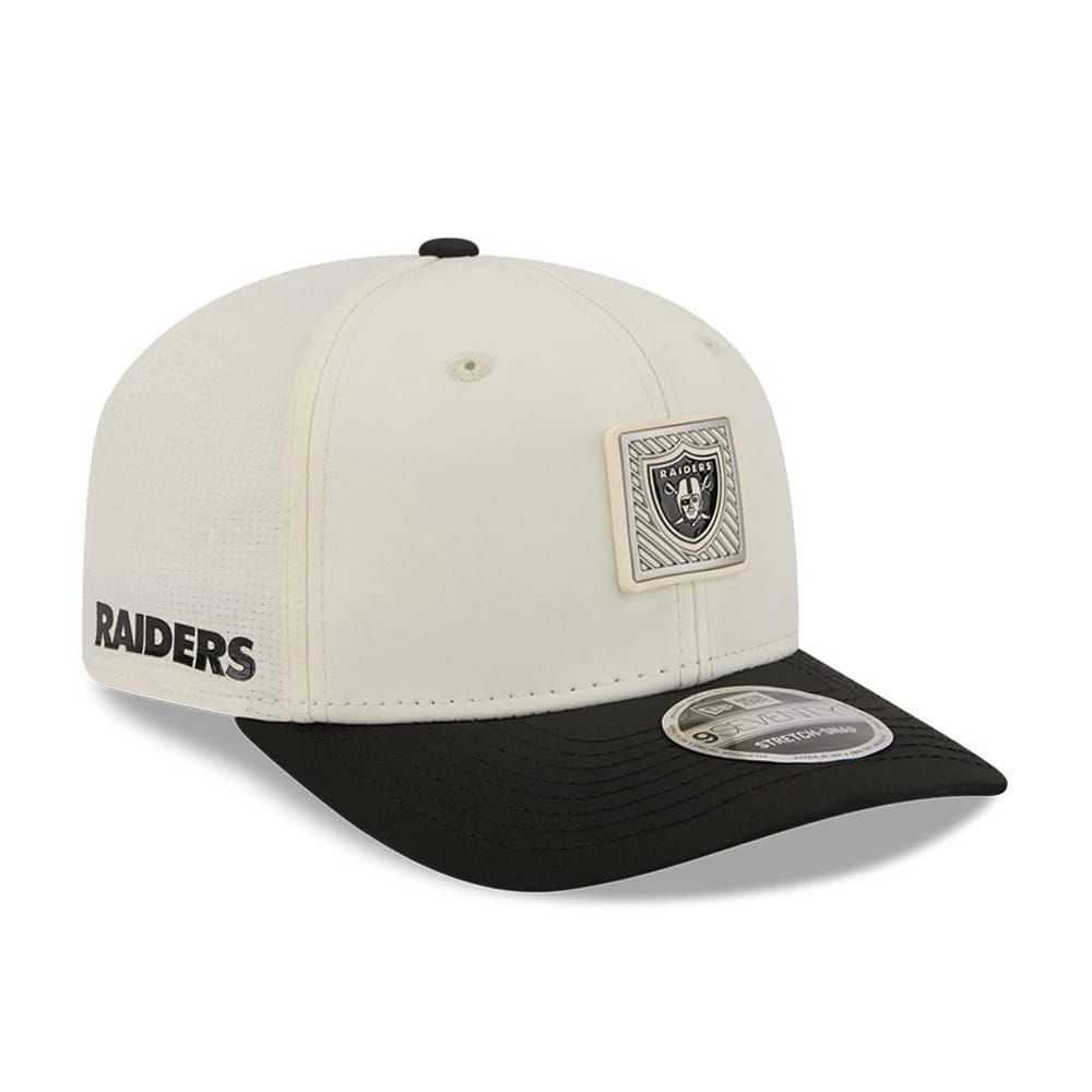 Raiders NFL Training 2026 White 9SEVENTY Stretch Snap Adjustable Cap-zelvios