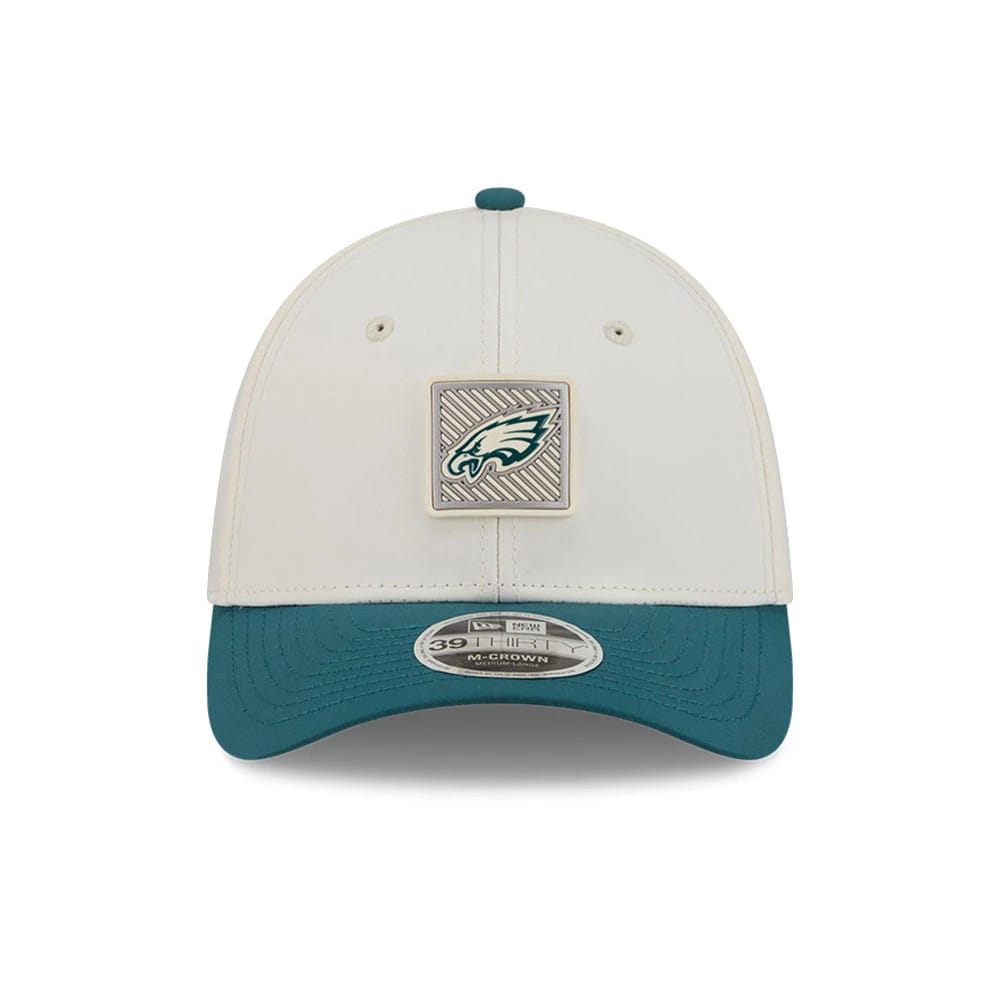 Eagles NFL Training 2026 White 39THIRTY M-Crown Stretch Fit Cap-kentox