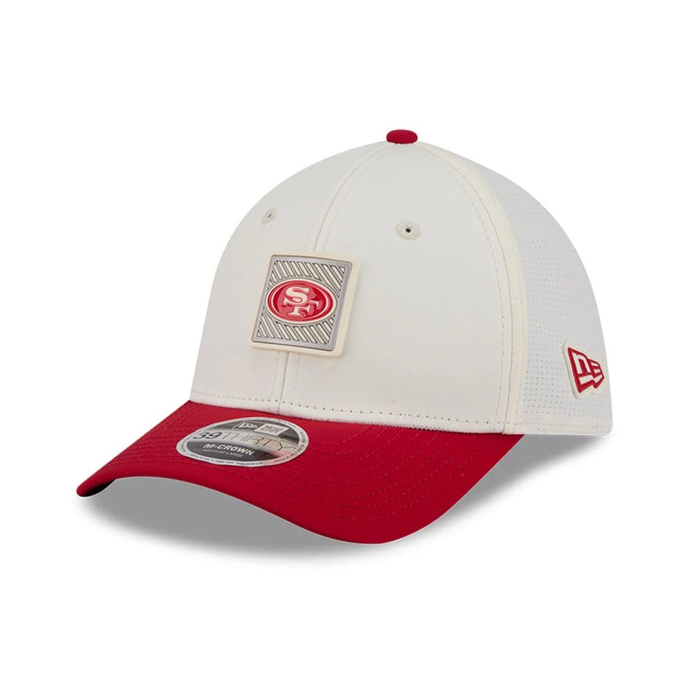 49ers NFL Training 2026 White 39THIRTY M-Crown Stretch Fit Cap-zelvios