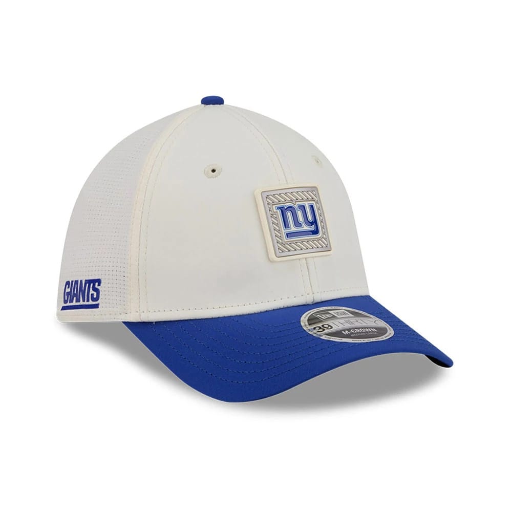 New York Giants NFL Training 2026 White 39THIRTY M-Crown Stretch Fit Cap-zelvios