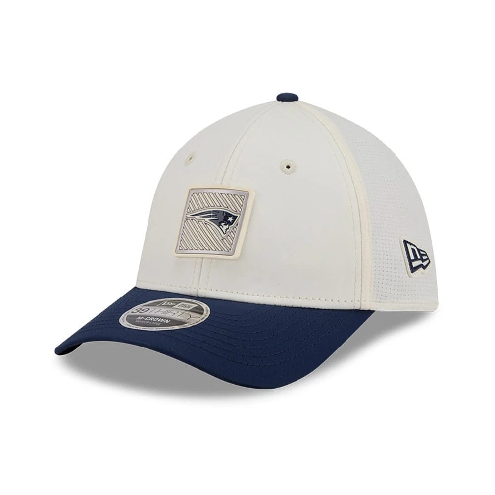 Patriots NFL Training 2026 White 39THIRTY M-Crown Stretch Fit Cap-zelvios