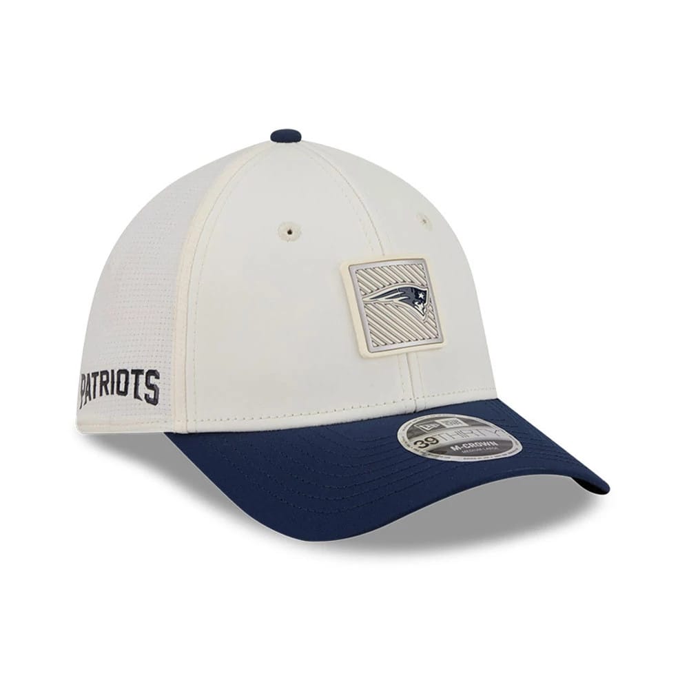 Patriots NFL Training 2026 White 39THIRTY M-Crown Stretch Fit Cap-zelvios