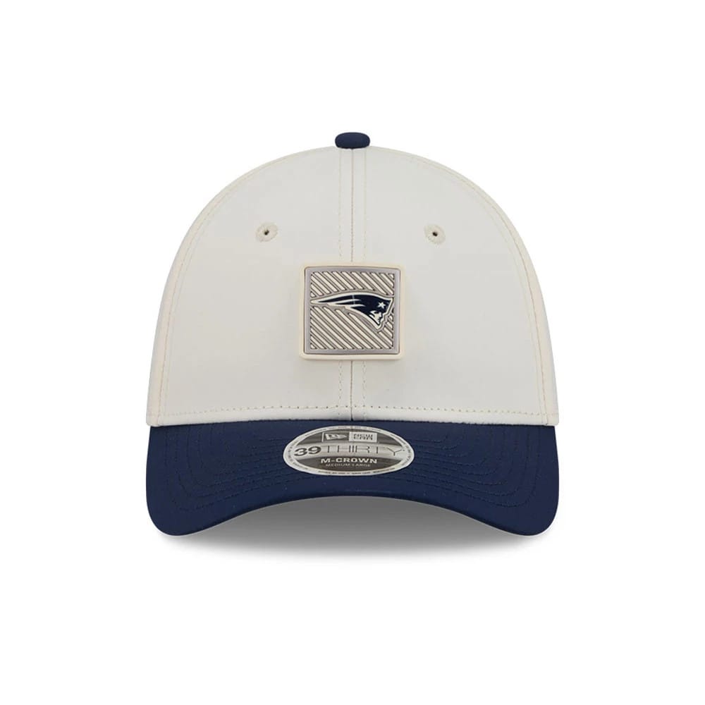 Patriots NFL Training 2026 White 39THIRTY M-Crown Stretch Fit Cap-zelvios