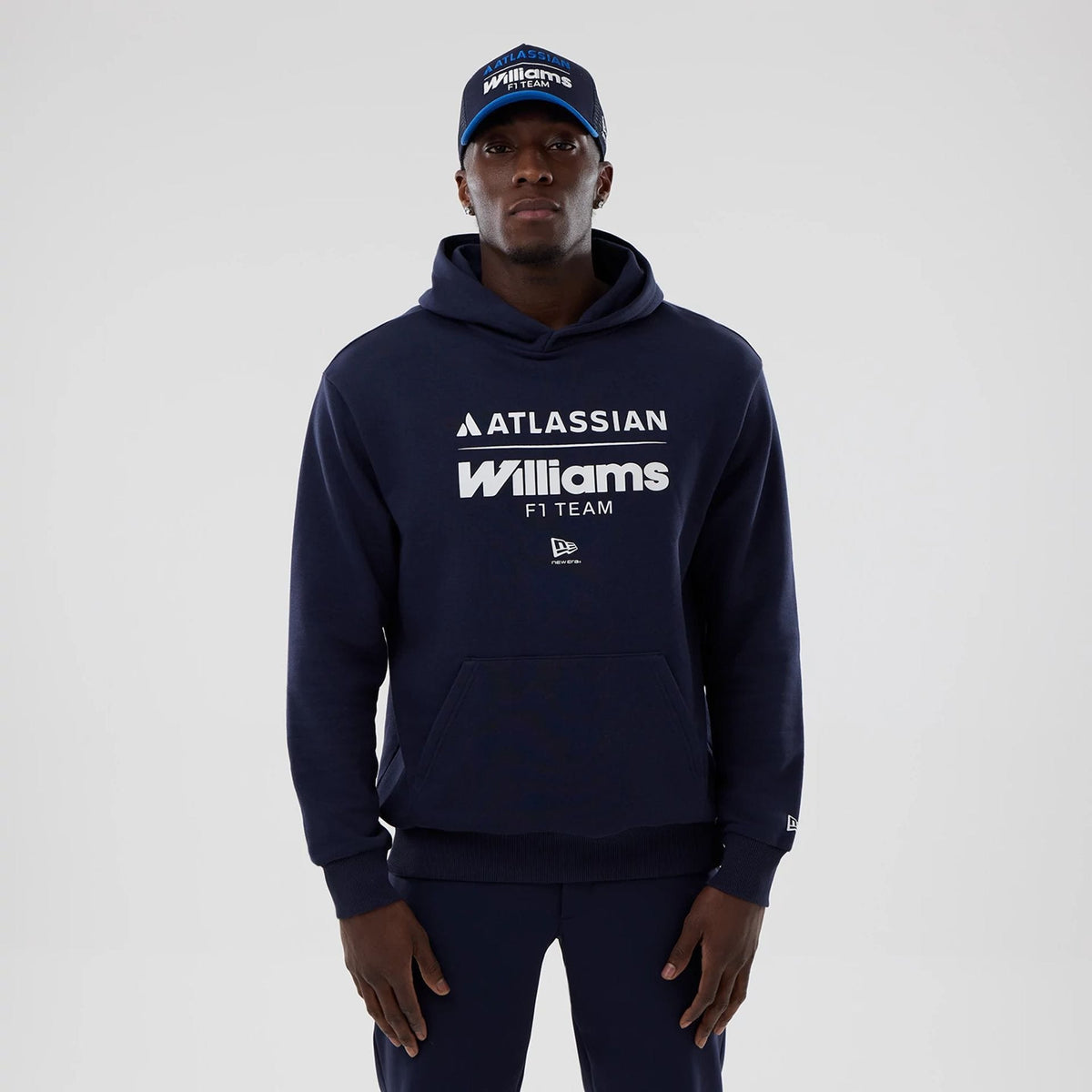 Williams Navy Oversized Pullover Hoodie-zelvios