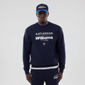 Williams Navy Oversized Crewneck Sweater-zelvios