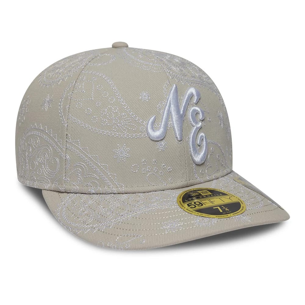 New Era All Over Paisley Cream Low Profile 59FIFTY Fitted Cap-zelvios