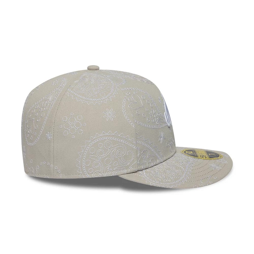 New Era All Over Paisley Cream Low Profile 59FIFTY Fitted Cap-zelvios