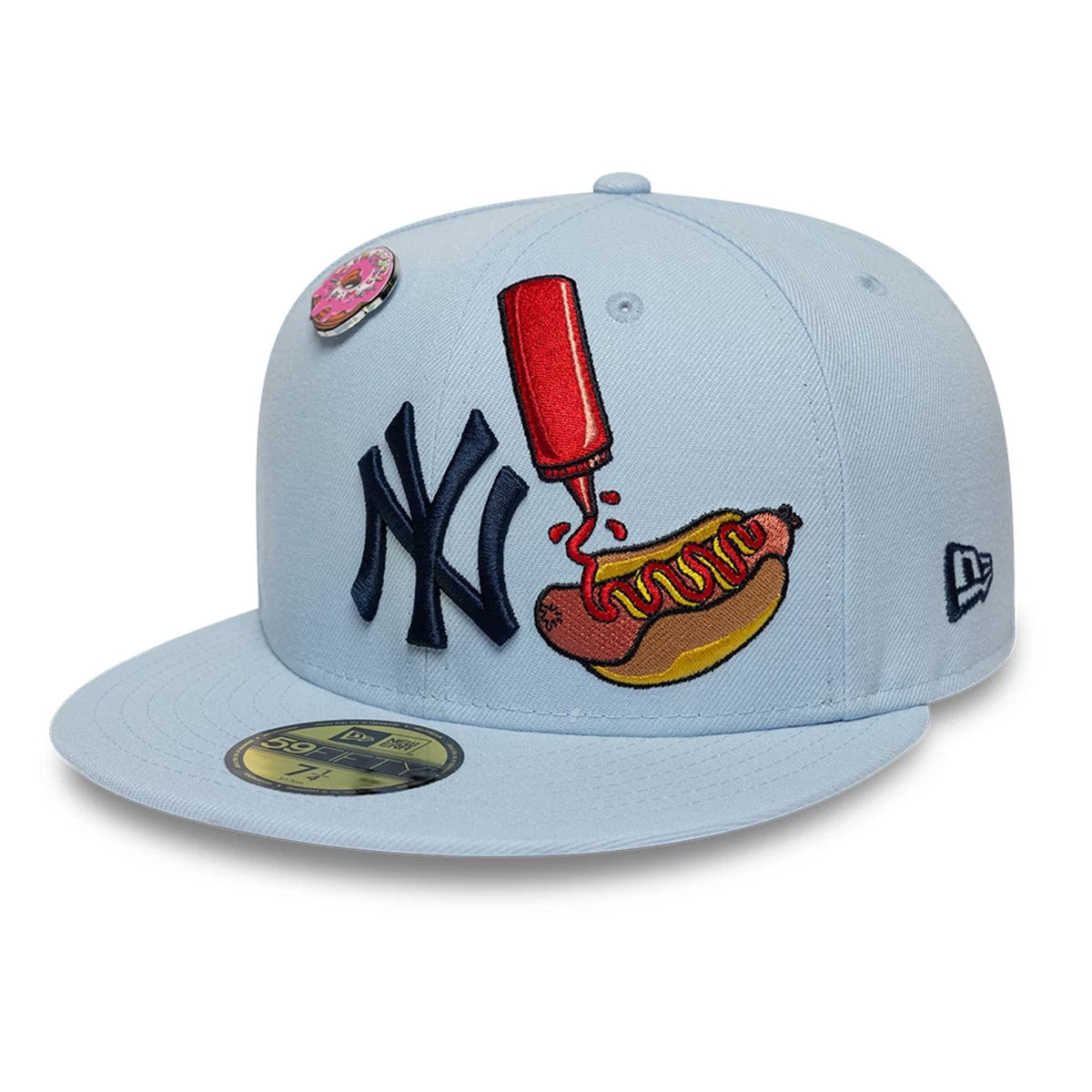 New York Yankees MLB Food Pastel Blue 59FIFTY Fitted Cap-zelvios
