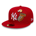 New York Yankees MLB Food Red 59FIFTY Fitted Cap-zelvios