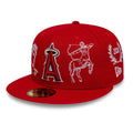 LA Angels MLB Mythical Red 59FIFTY Fitted Cap-zelvios