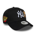 New York Yankees MLB Food Black 9FORTY A-Frame Adjustable Cap-zelvios